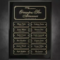 Black Piano Finish Perpetual Plaque 9" x 12"