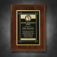 Econo Cherry Plaque 6" x 8" with Lasered Plate