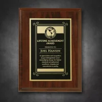 Econo Cherry Plaque 6" x 8" with Lasered Plate