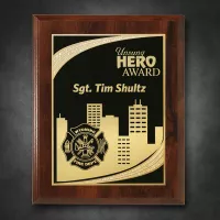 Econo Cherry Plaque 8" x 10" with Lasered Plate