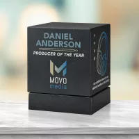 Award In Motion Bolton Gunmetal Cube 3-1/2"