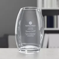 Clear Oval Vase 8-1/2"