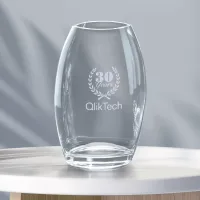 Clear Oval Vase 12"