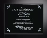 Aberdeen Black Laser Plaque 12" x 15"