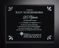 Aberdeen Black Laser Plaque 12" x 15"