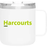 12 oz Camper Travel Mug (Matte White)