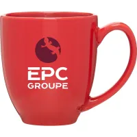 15 oz Bistro Ceramic Mug (Glossy Red)