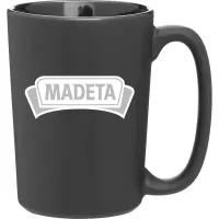 12 oz Rocca Ceramic Mug (Matte Black/Glossy Black)