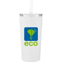24 oz h2go Reef Travel Tumbler (Matte White)