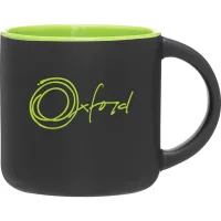 14 oz Minolo Ceramic Mug (Matte Black/Lime)