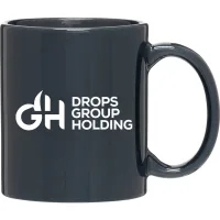 11 oz C-Handle Ceramic Mug (Navy Blue)