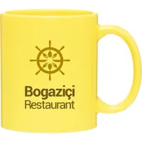 11 oz C-Handle Ceramic Mug (Yellow)