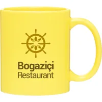 11 oz C-Handle Ceramic Mug (Yellow)