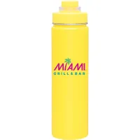 24 oz h2go Conquer Water Bottle (Matte Lemon)