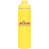24 oz h2go Conquer Water Bottle (Matte Lemon)