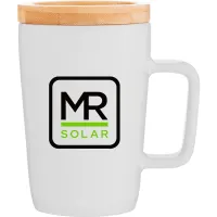 14 oz Sonder Glossy Bamboo Lid Ceramic Mug
