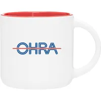 14 oz Minolo White Exterior Two-Tone Ceramic Mug
