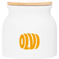 16.9 oz Vida Matte Bamboo Lid Ceramic Container