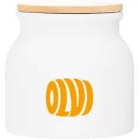 16.9 oz Vida Matte Bamboo Lid Ceramic Container