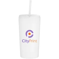20 oz Seafare Recycled Plastic Matte Double-Wall Coffee Travel Tumbler with Straw