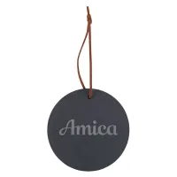 Slate Round Ornament