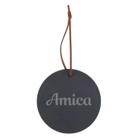 Slate Round Ornament