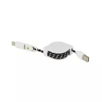 3-in-1 Retractable Fabric Charge-It™ Cable