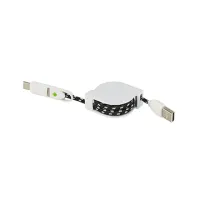 3-in-1 Retractable Fabric Charge-It™ Cable