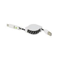 3-in-1 Retractable Fabric Charge-It™ Cable