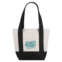 Small TJ Cotton Canvas Zippered Tote