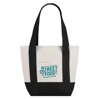 Small TJ Cotton Canvas Zippered Tote