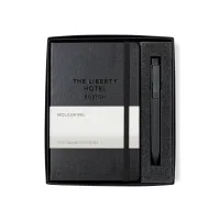 Moleskine Medium Notebook and GO Pen Gift Set - Black