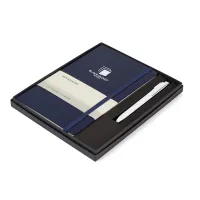 Moleskine Large Notebook and GO Pen Gift Set - Navy Blue