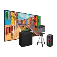 iLive Cinema Pop-Up Movie Theater Kit - Black