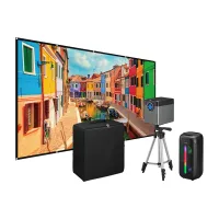 iLive Cinema Pop-Up Movie Theater Kit - Black