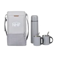 Parkview Recycled rPET Insulated Coffee-to-Go Carry Tote - Greystone