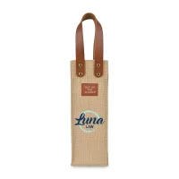Out of the Woods Jute Wine Tote - Natural