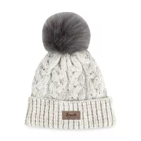 Ahead Speckle Pom Knit Hat - Oatmeal