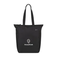 Renew Recycled rPET Zippered Tote - AWARE - Black