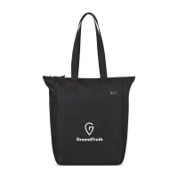 Renew Recycled rPET Zippered Tote - AWARE - Black