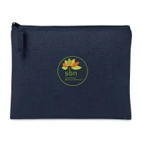 Recycled Cotton Zippered Pouch - AWARE - Indigo Denim