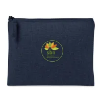 Recycled Cotton Zippered Pouch - AWARE - Indigo Denim