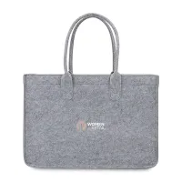 Out of the Woods Felt Shopper Tote - Light Grey