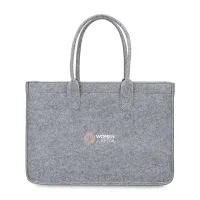 Out of the Woods Felt Shopper Tote - Light Grey