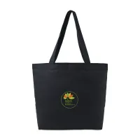 Recycled Cotton Shopper Tote with Interior Pocket - AWARE - Black