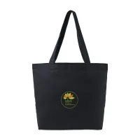 Recycled Cotton Shopper Tote with Interior Pocket - AWARE - Black