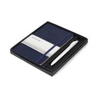 Moleskine Medium Notebook and GO Pen Gift Set - Navy Blue