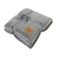 Mink Ever Soft Recycled Polyester Throw Blanket - Circular Grey