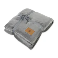 Mink Ever Soft Recycled Polyester Throw Blanket - Circular Grey