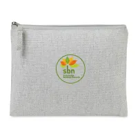 Recycled Cotton Zippered Pouch - AWARE - Light Grey